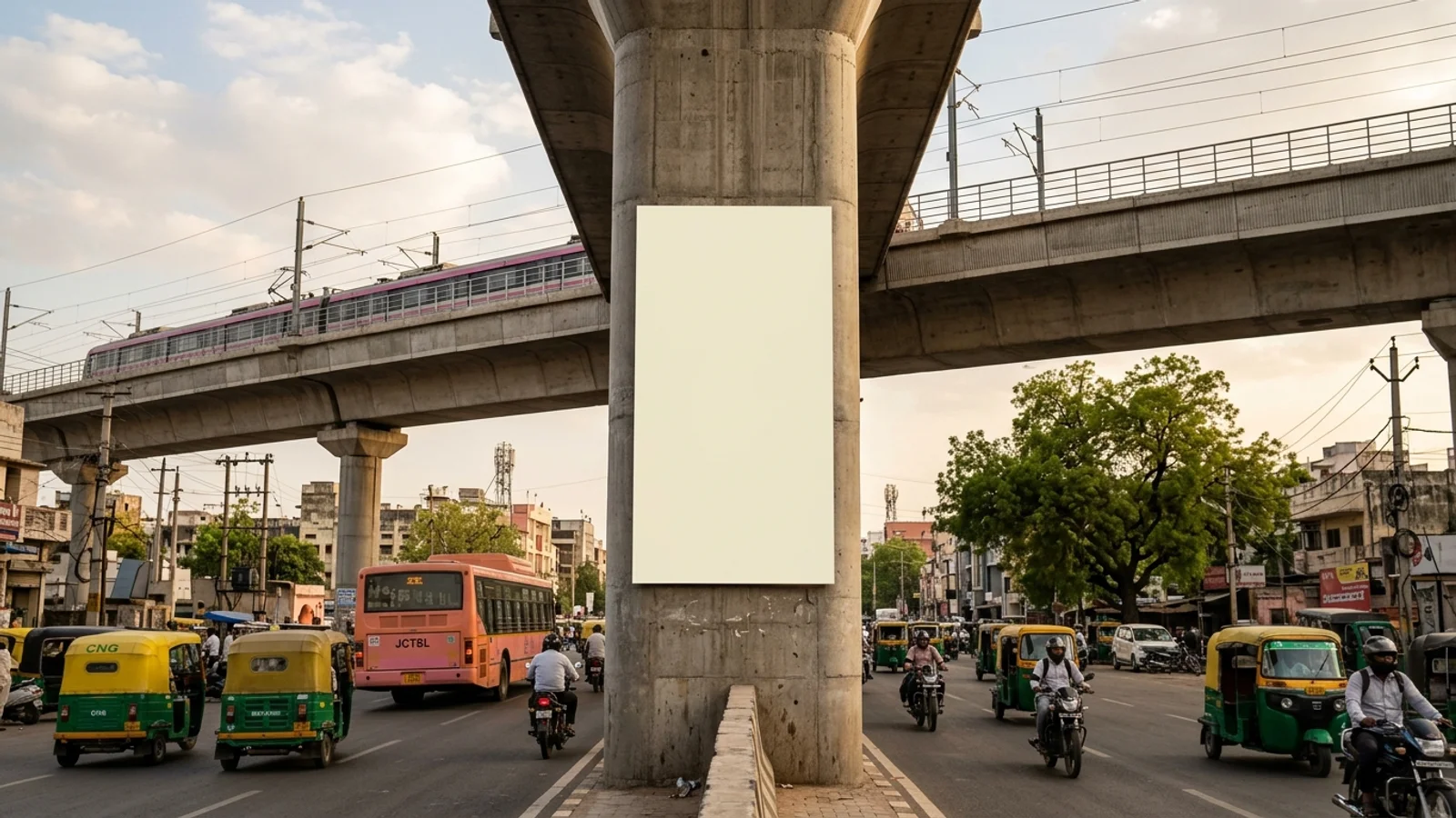 Metro Pillar at Gopalbari, Jaipur — 4x8 ft back-lit outdoor advertising