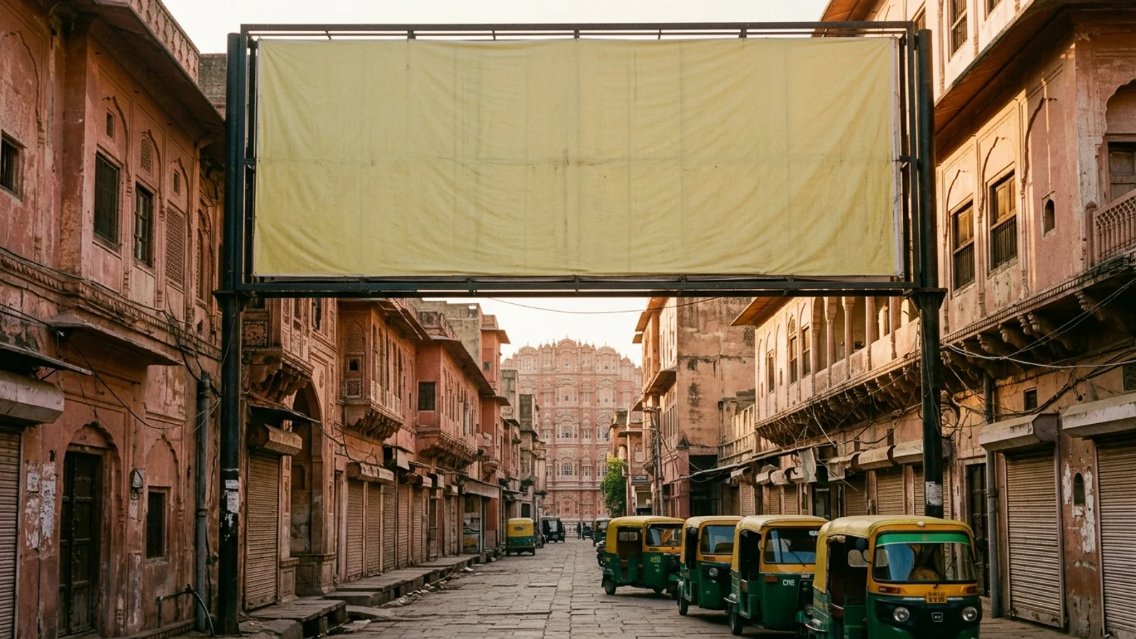 Hoarding at Jagatpura, Jaipur — non-lit outdoor advertising