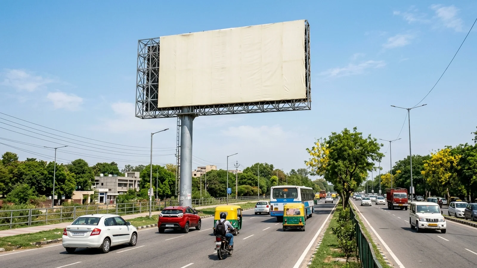 Hoarding at Sector 49,, Chandigarh — 50x8 ft non-lit outdoor advertising