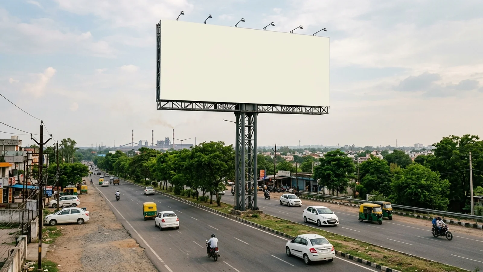Hoarding in Bokaro Steel City — 80x15 ft front-lit outdoor advertising