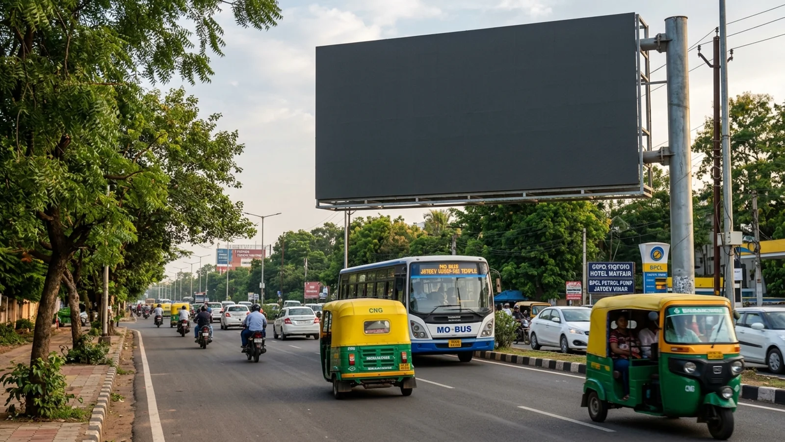 Hoarding at Nayapalli, Bhubaneswar — 10x10 ft non-lit outdoor advertising