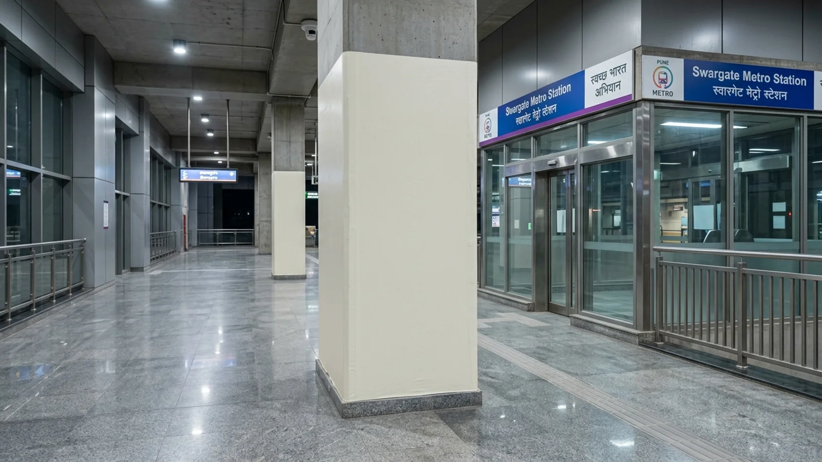 Metro Branding Package at Branding Package at Metro Station Mangalwar Peth, Pune, Pune — non-lit transit advertising