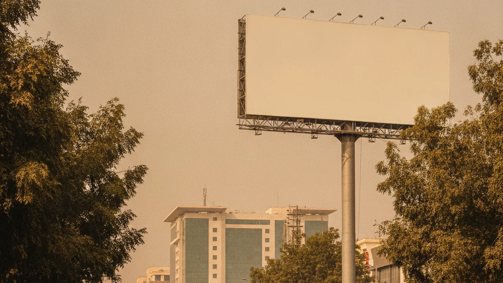 Hoarding at Shahibag, Ahmedabad — 40x8 ft front-lit outdoor advertising