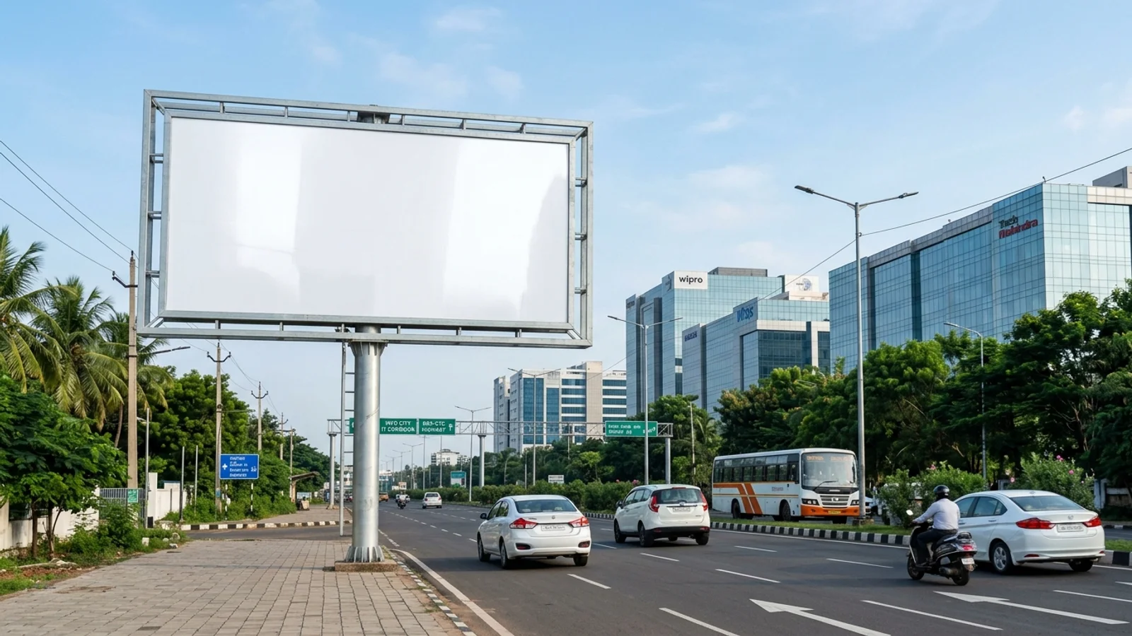 Hoarding at BhubaneswarBhubaneswar, Bhubaneswar — 60x30 ft front-lit outdoor advertising