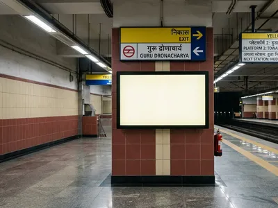 Back-Lit Panel at Back Lit Panel at Metro Station Nehru Place, Delhi, Delhi — outdoor advertising