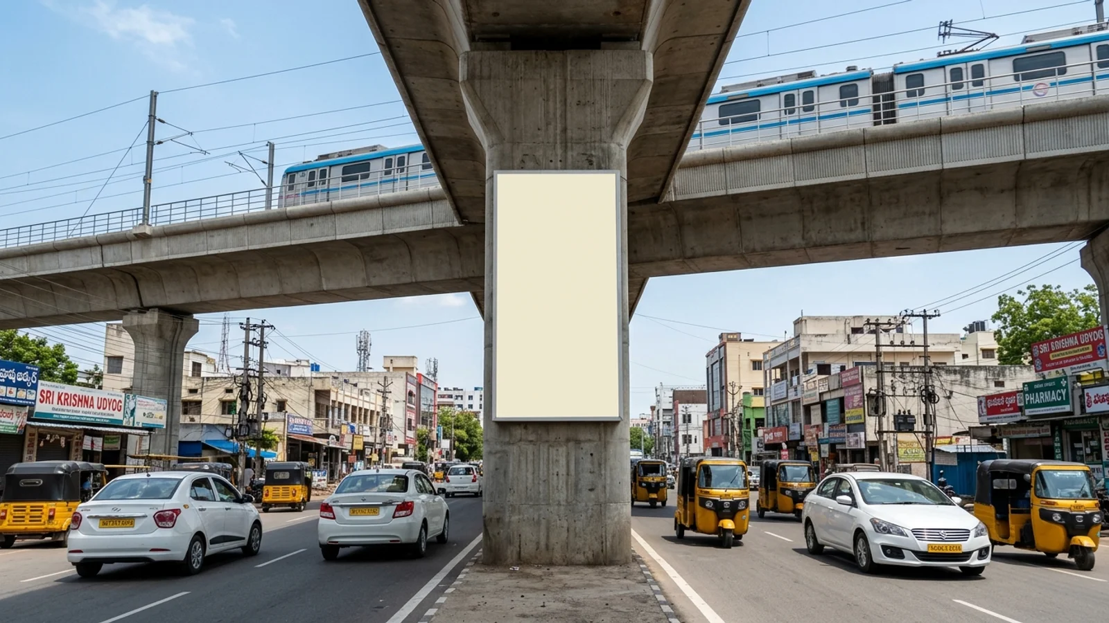 Hoarding at HITEC City, Hyderabad — 60x15 ft front-lit outdoor advertising