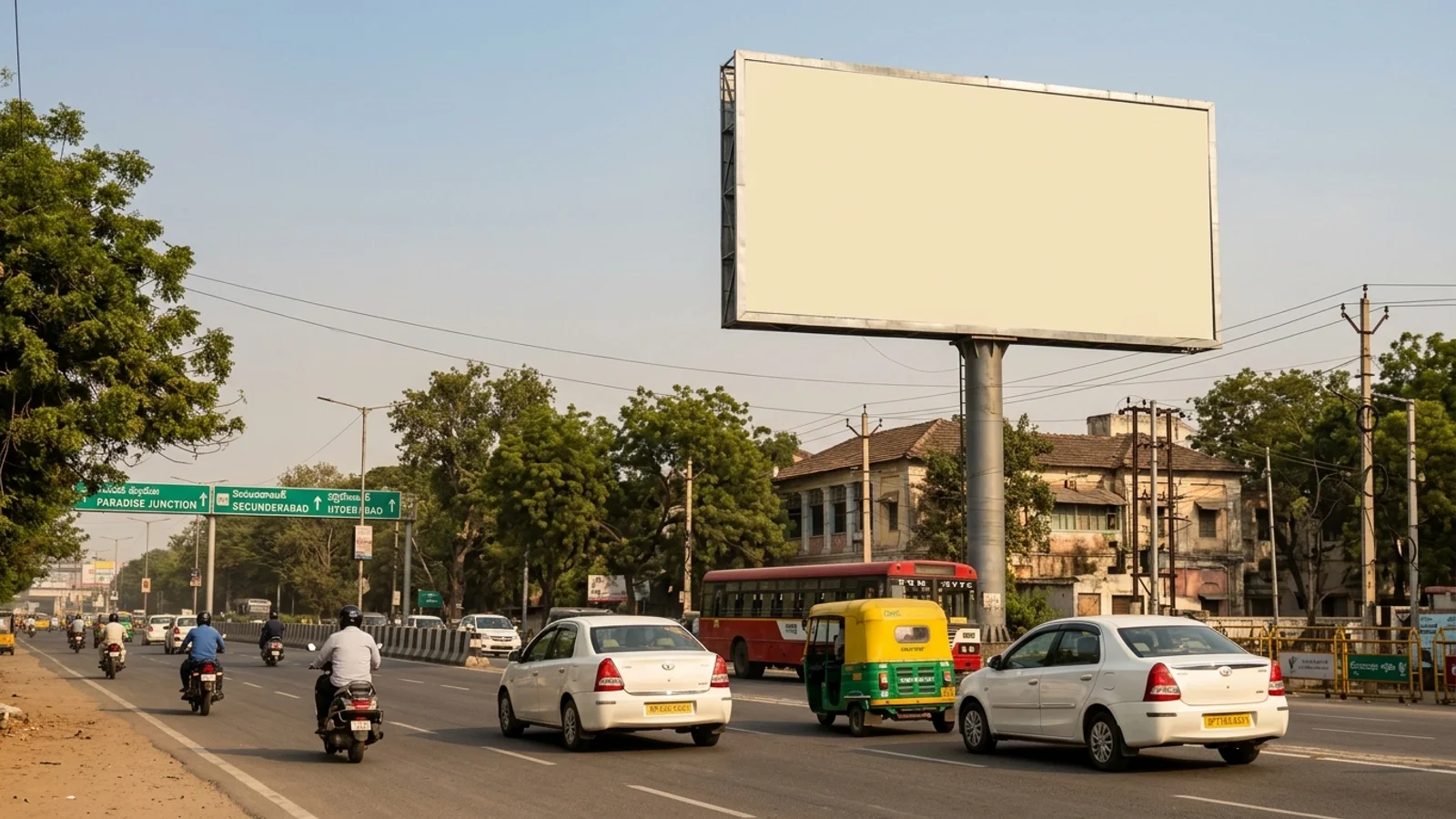 Bus Queue Shelter at Bus Shelter -, Neredmet, Hyderabad, 60938, Secunderabad — non-lit outdoor advertising