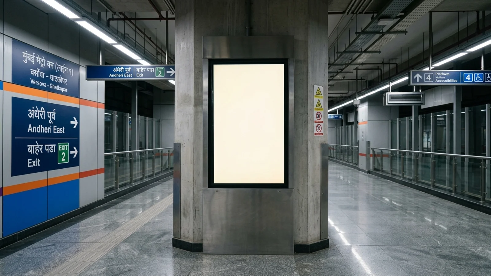 Metro Branding Package at Ghatkopar,, Mumbai — non-lit transit advertising