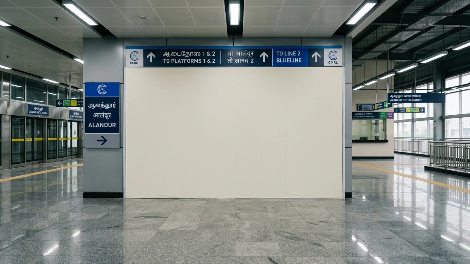 Metro Pillar Branding at Pillar Branding at Metro Station AG-DMS, Chennai, Chennai — non-lit transit advertising