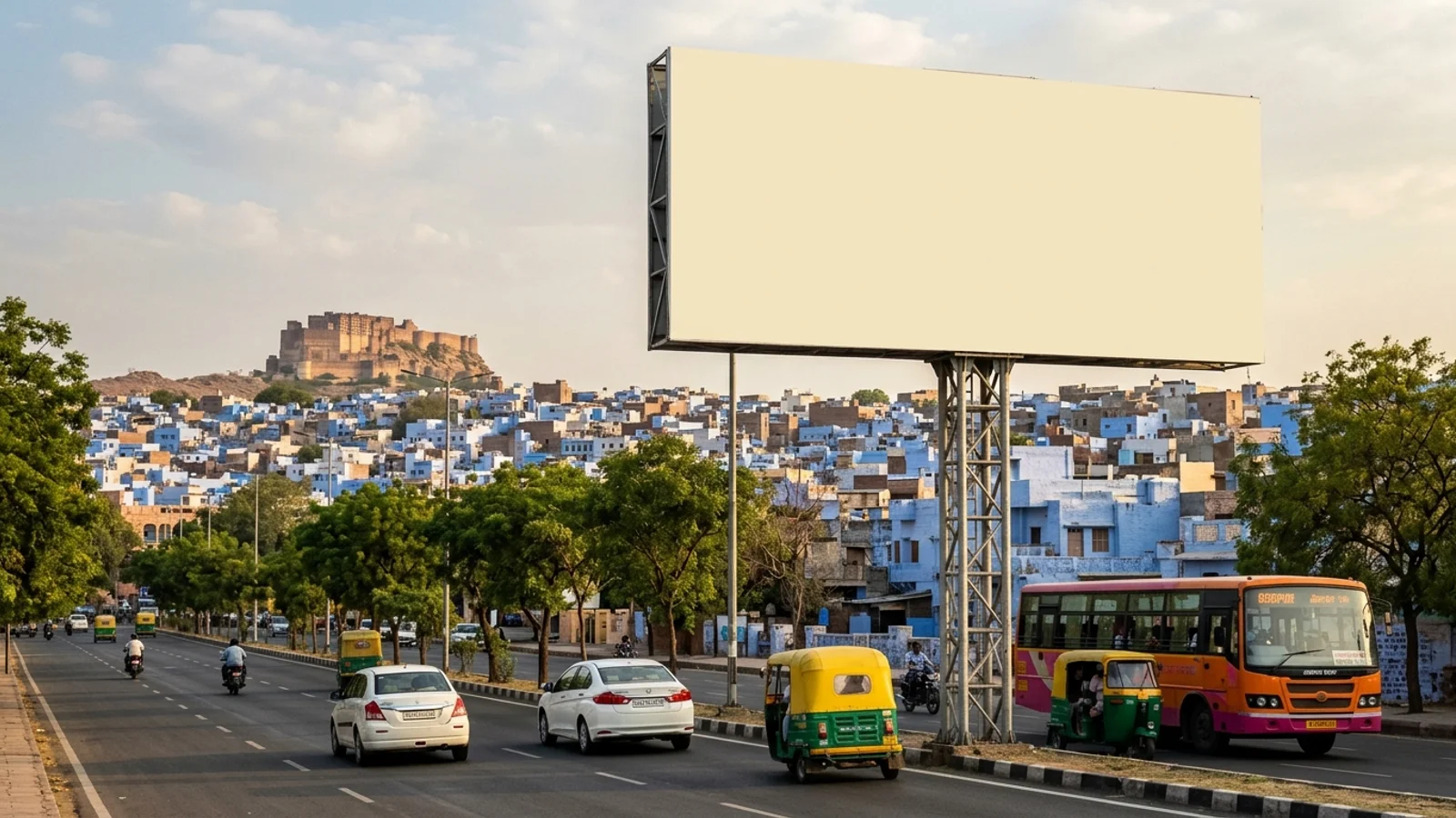 Hoarding at Sardarpura, Jodhpur — 20x10 ft non-lit outdoor advertising