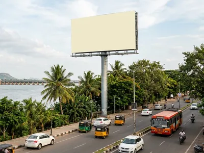 Hoarding at Benz Circle Vijayawada, 14531, Vijayawada — outdoor advertising