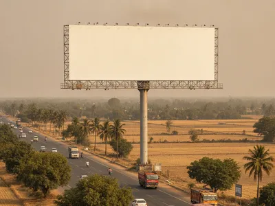 Hoarding at Cross Davanagere, 64818, Davanagere — outdoor advertising