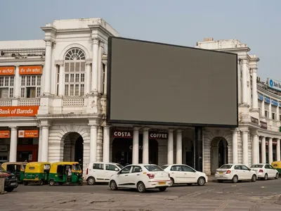 Hoarding at Old Delhi, Delhi — outdoor advertising