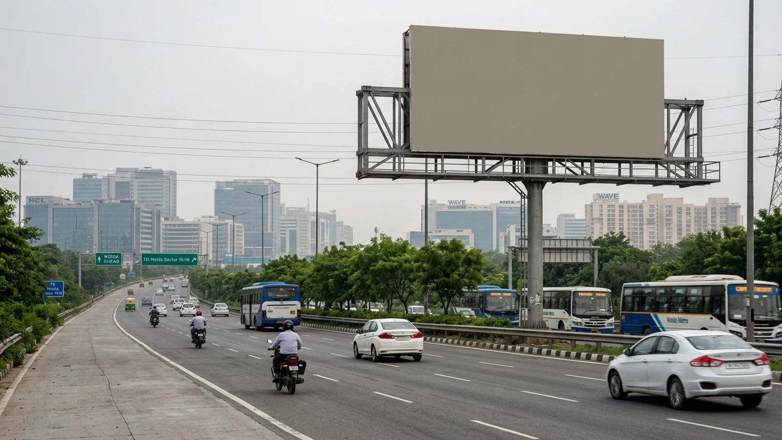 Metro Pillar in Noida — 4x8 ft back-lit outdoor advertising