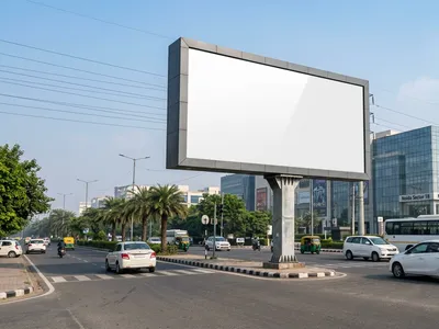 Metro Pillar at Ghitorni, Delhi — outdoor advertising