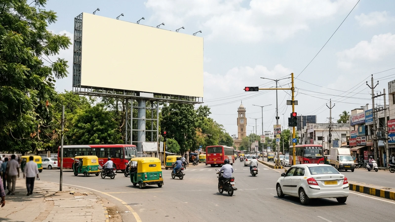 Hoarding at Bowenpally, Secunderabad — 16x9 ft front-lit outdoor advertising