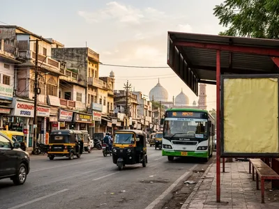 Bus Queue Shelter at Bus Shelter - Chuna Bhatti, Bhopal, 43926, Bhopal — outdoor advertising