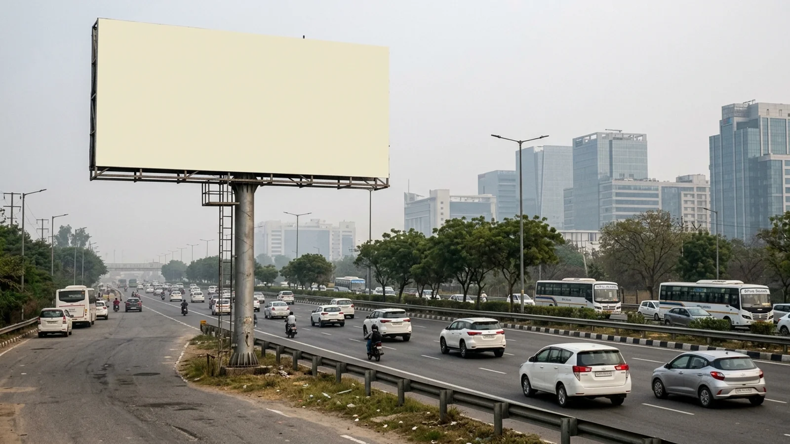 Metro Pillar at Chhatarpur, Delhi — back-lit outdoor advertising