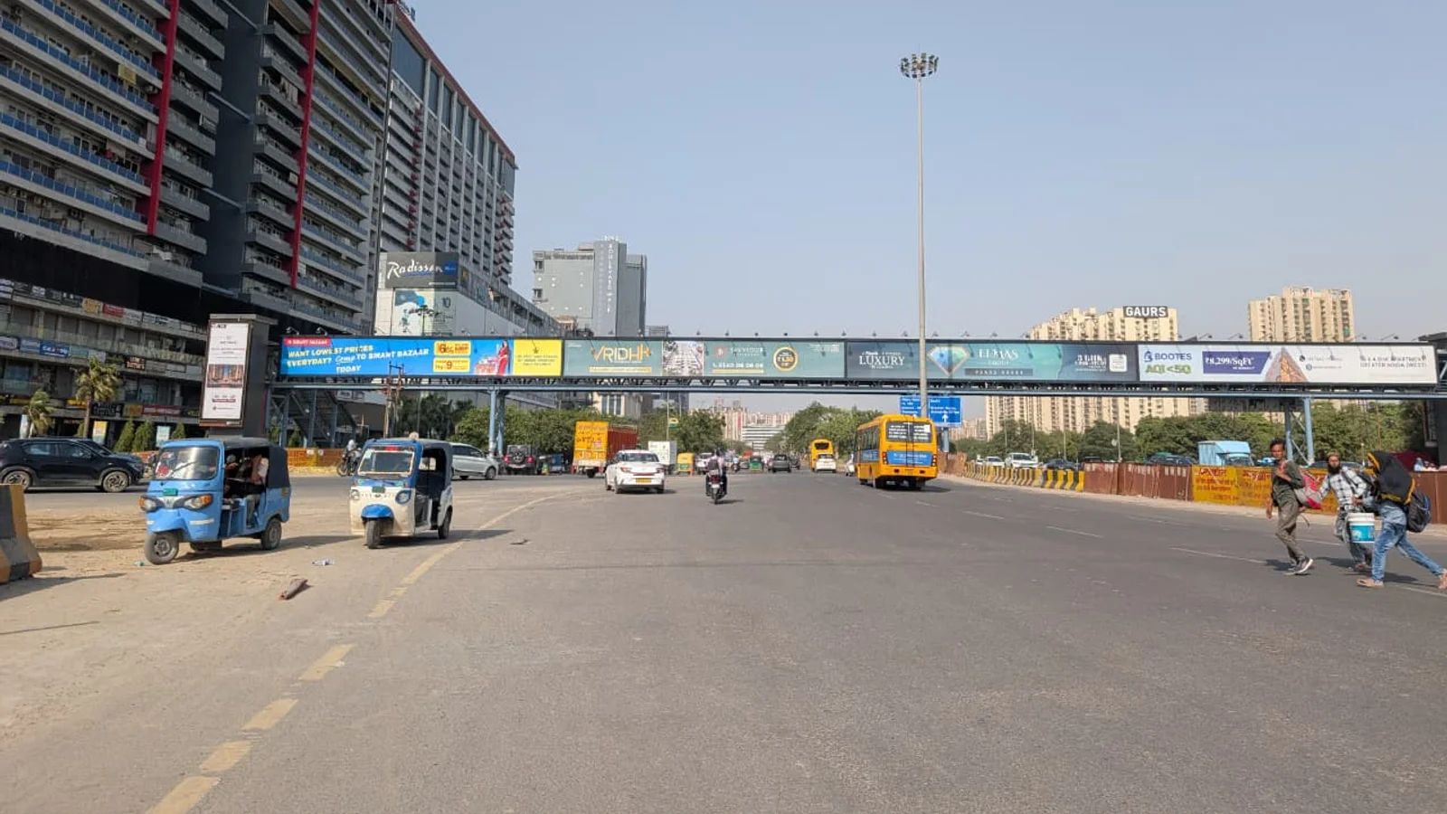 Hoarding at Delhi Cantonment, Delhi — 20x10 ft front-lit outdoor advertising
