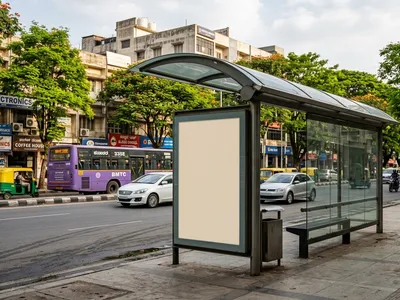 Bus Queue Shelter at Bus Shelter - Basavanagudi Bengaluru, 30830, Bangalore — outdoor advertising