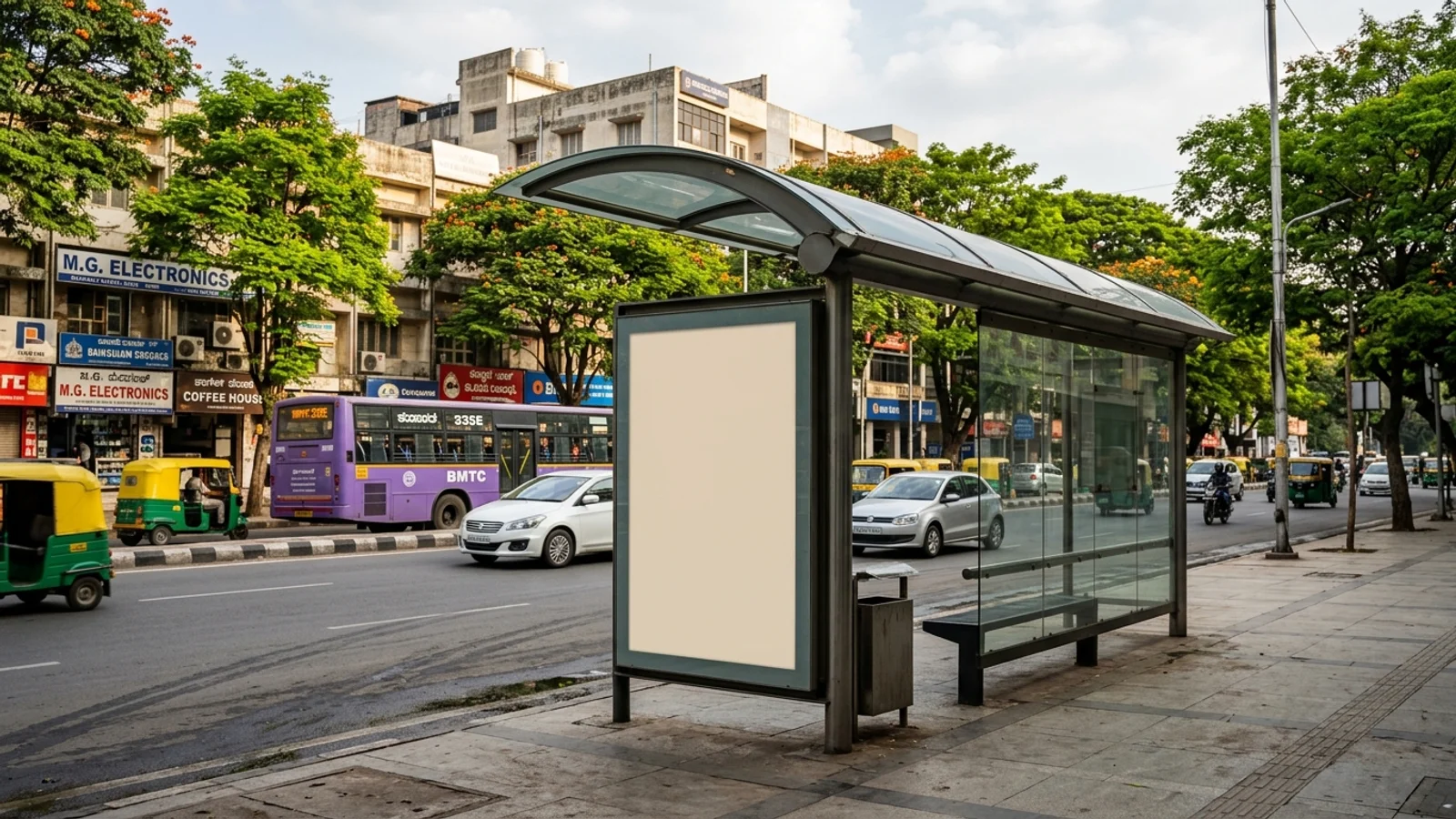 Hoarding at Electronic City, Bangalore — 60x15 ft front-lit outdoor advertising