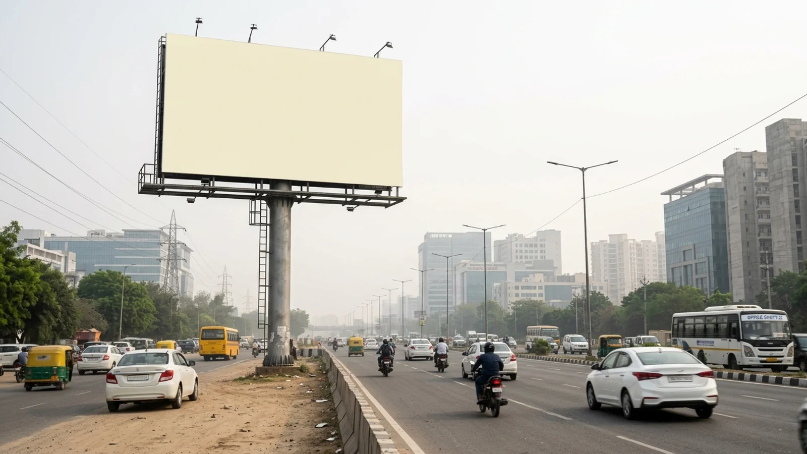 Hoarding at Sector 110, Gurugram — 26x13 ft front-lit outdoor advertising