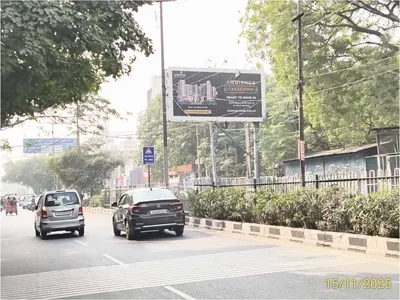 Hoarding at Pushp Vihar, Delhi — outdoor advertising