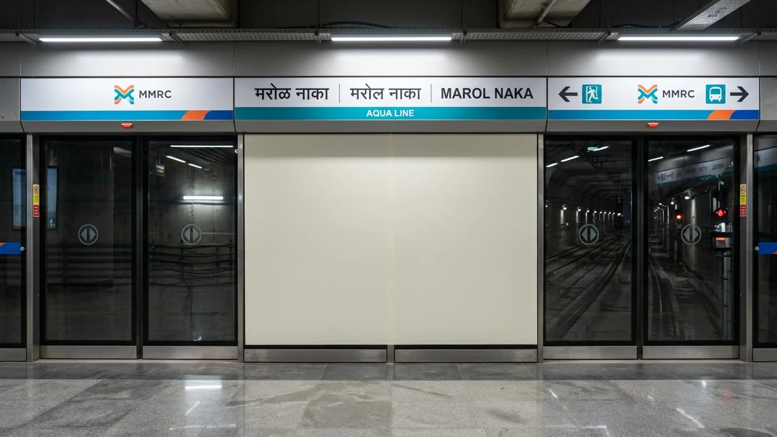 Metro Stickers at Stickers at Metro Station Malad West, Mumbai, Mumbai — non-lit transit advertising