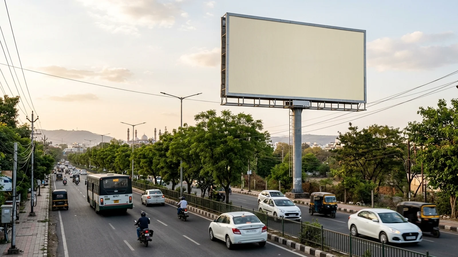 Hoarding at Peer Gate Area, Bhopal — 50x30 ft front-lit outdoor advertising