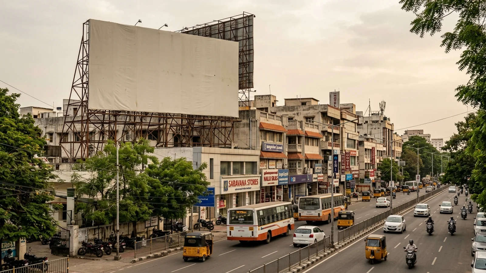 Hoarding in Chennai — 15x10 ft back-lit outdoor advertising
