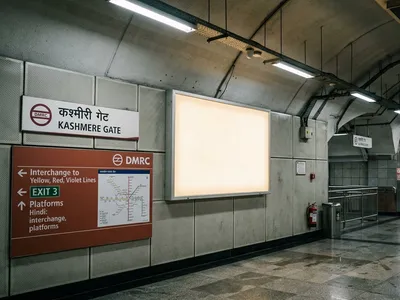 Back-Lit Panel at Back Lit Panel at Metro Station - Shivaji Stadium, Delhi, Delhi — outdoor advertising