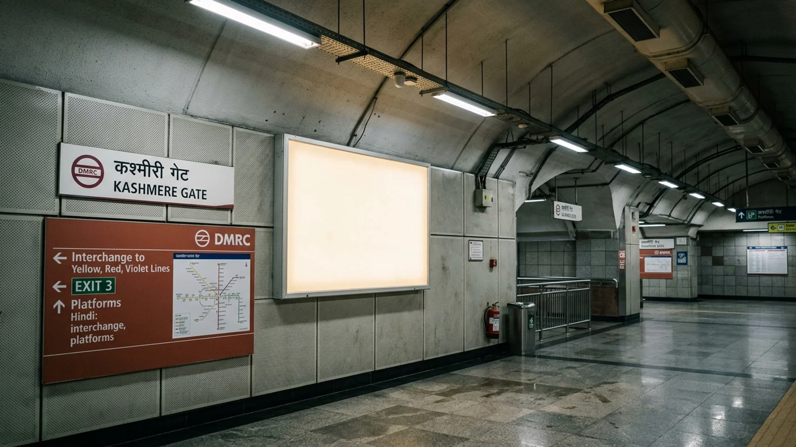 Metro Back Lit Panel at Shivaji Stadium,, Delhi — back-lit transit advertising