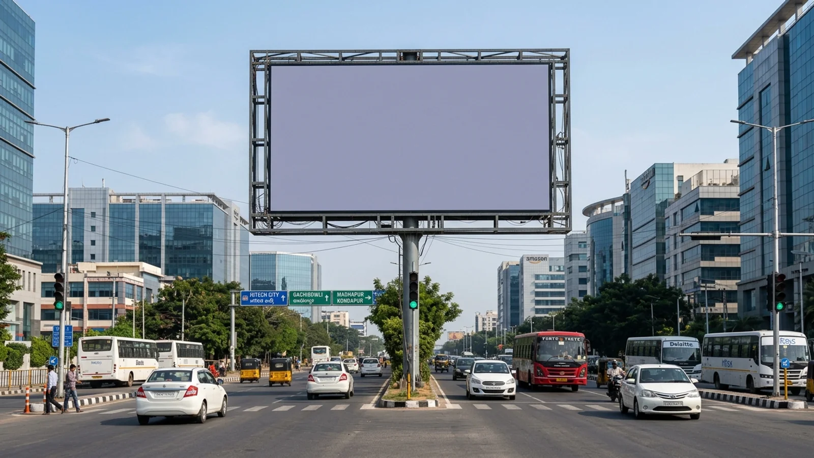 Metro Pillar at Ameerpet, Hyderabad — 5x10 ft back-lit outdoor advertising
