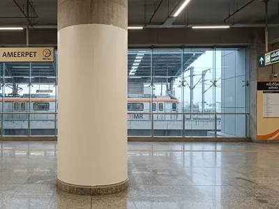 Transit at Jingle at Metro Station Durgam Cheruvu Hyderabad, Hyderabad — outdoor advertising