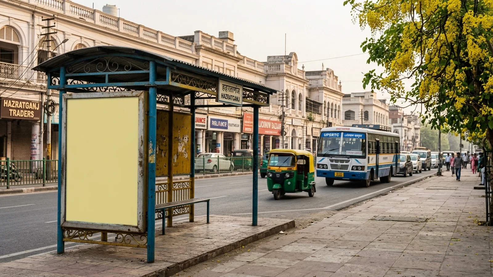 Hoarding at Hazratganj, Lucknow — 30x15 ft front-lit outdoor advertising