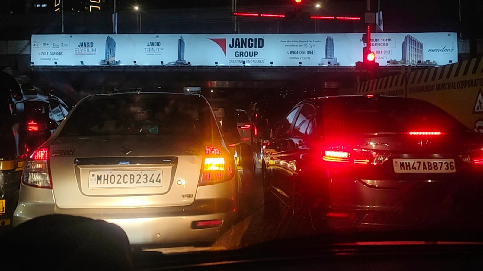 Hoarding at Bandra East, Mumbai — 120x10 ft front-lit outdoor advertising