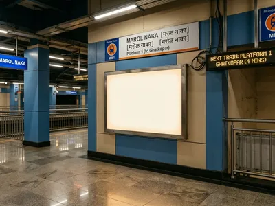 Platform Board at Platform Board at Metro Station - Ghatkopar, Mumbai, Mumbai — outdoor advertising