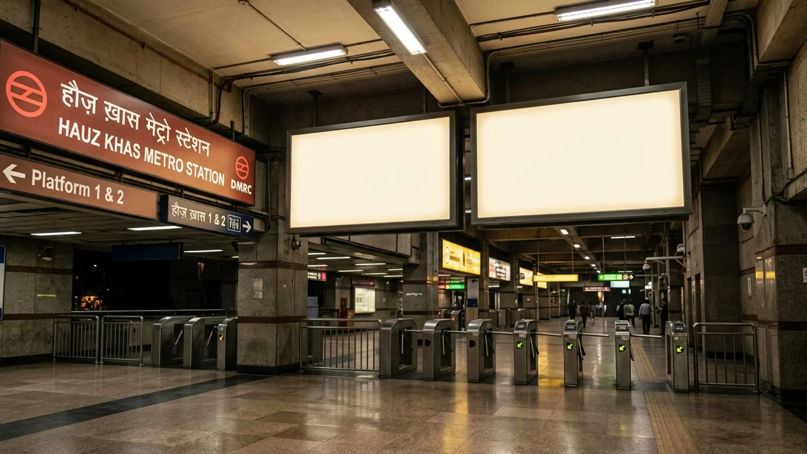 Metro Promotional Space at Promotional Space at Metro Station Rajiv Chowk, Delhi, Delhi — non-lit transit advertising