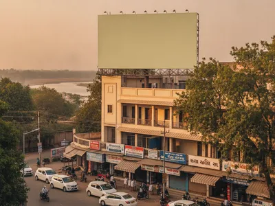 Hoarding at Bholav Bharuch, 77641, Bharuch — outdoor advertising