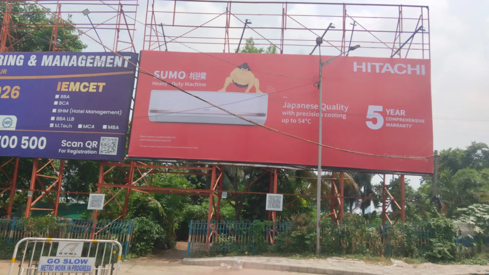 Outdoor Advertising at Bhowanipore, Kolkata — back-lit outdoor advertising