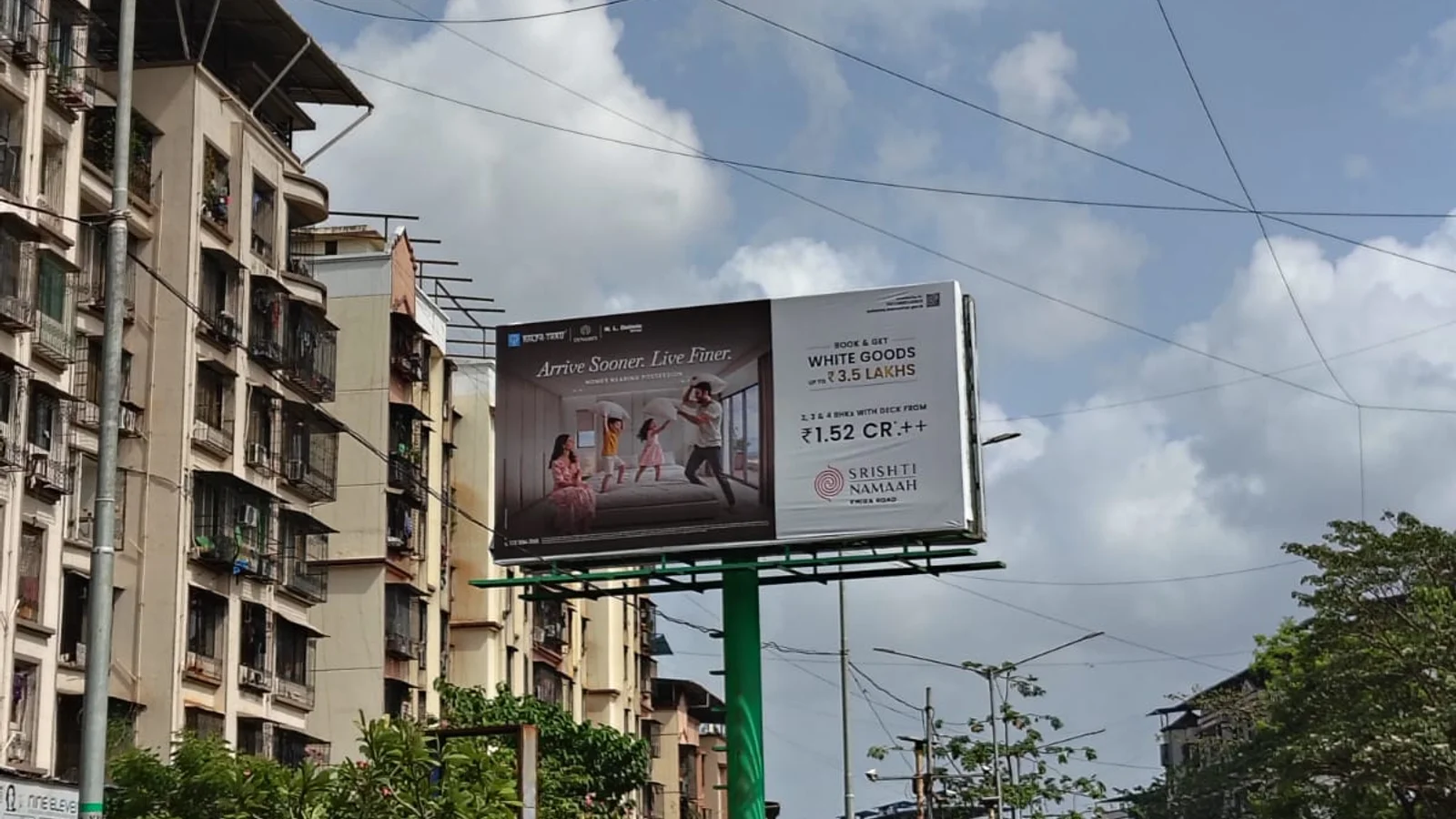 Hoarding at Bandra East, Mumbai — 40x40 ft front-lit outdoor advertising