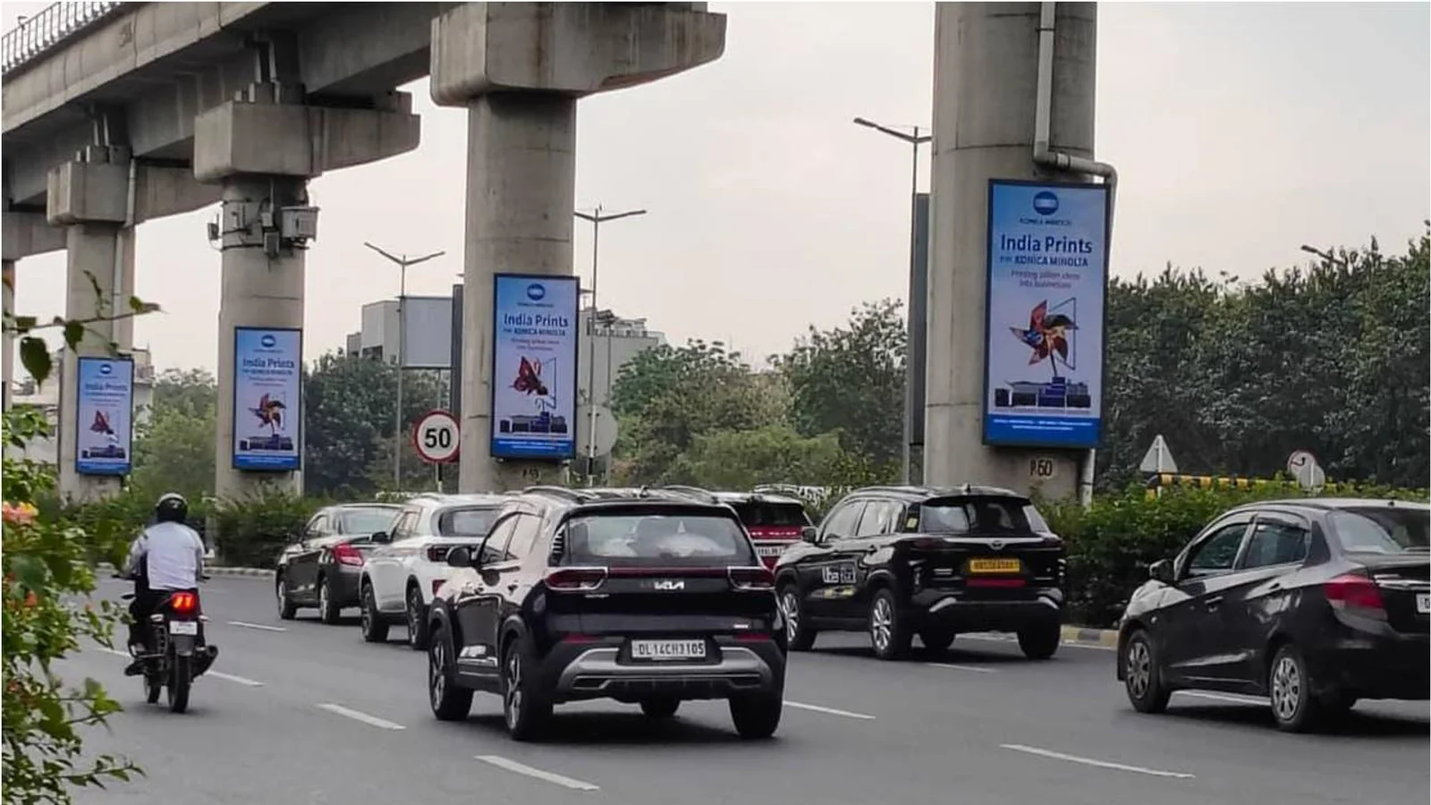 Hoarding at Vasant Kunj, Delhi — 26x13 ft back-lit outdoor advertising