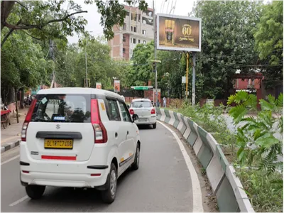 Hoarding at Katwaria Sarai, Delhi — outdoor advertising