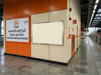 Back-Lit Board at Back Lit Board at Metro Station Ameerpet Hyderabad, Hyderabad — outdoor advertising