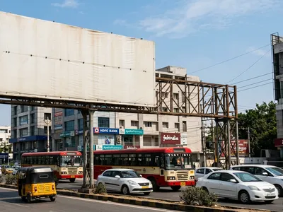 Hoarding at Mehdipatnam, Hyderabad — outdoor advertising