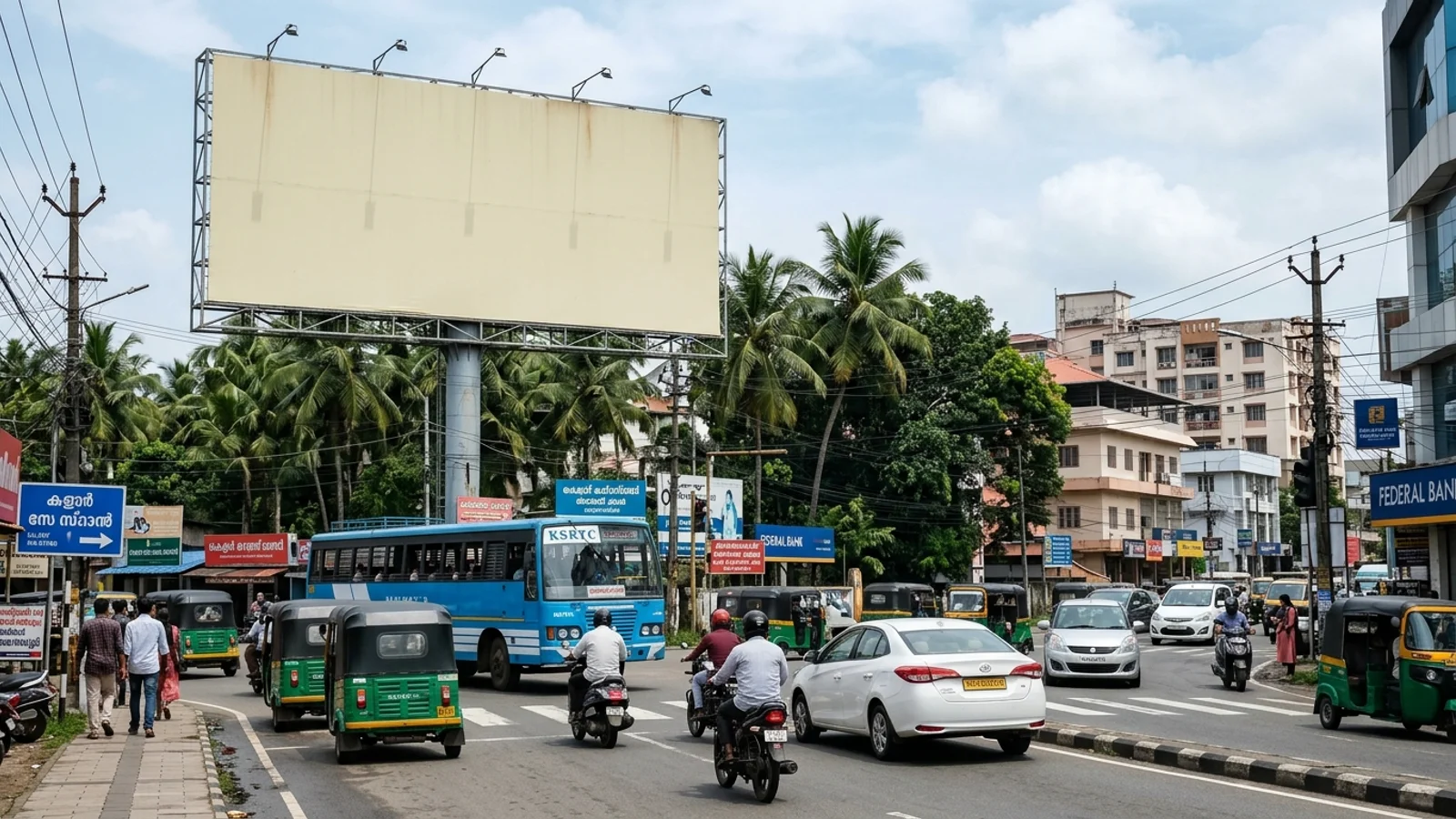 Hoarding at Kaloor, Kochi — 38x18 ft front-lit outdoor advertising