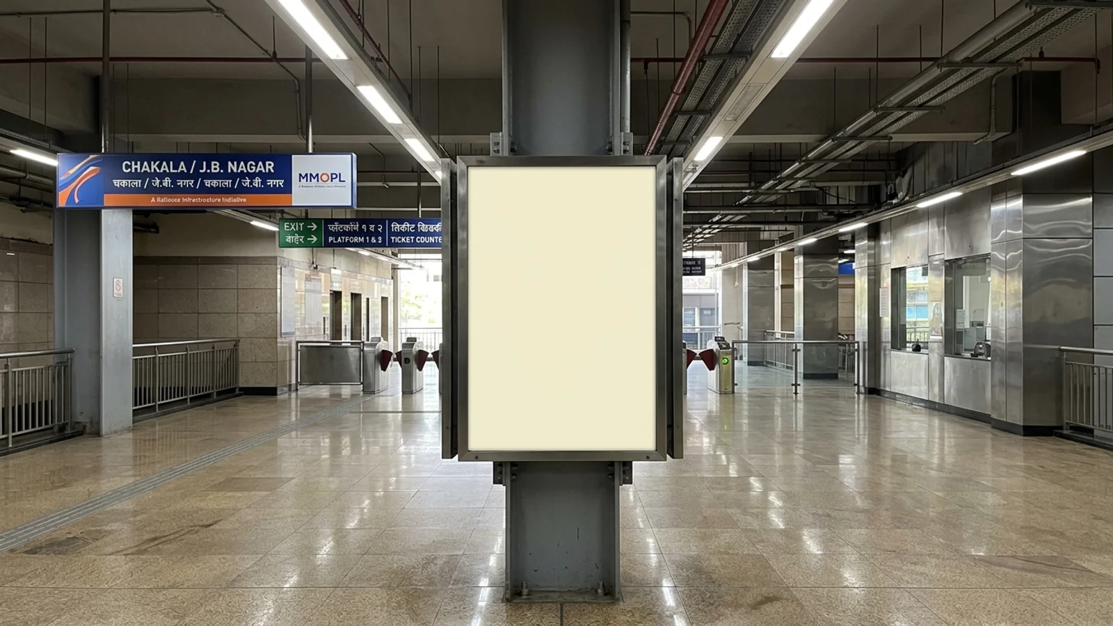 Metro Back Lit Panel at Jagruti Nagar,, Mumbai — back-lit transit advertising