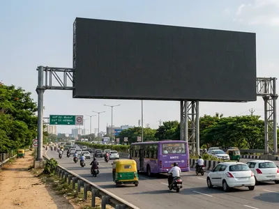 Bus Queue Shelter at Bus Shelter - HBR Layout Bengaluru, 96039, Bangalore — outdoor advertising